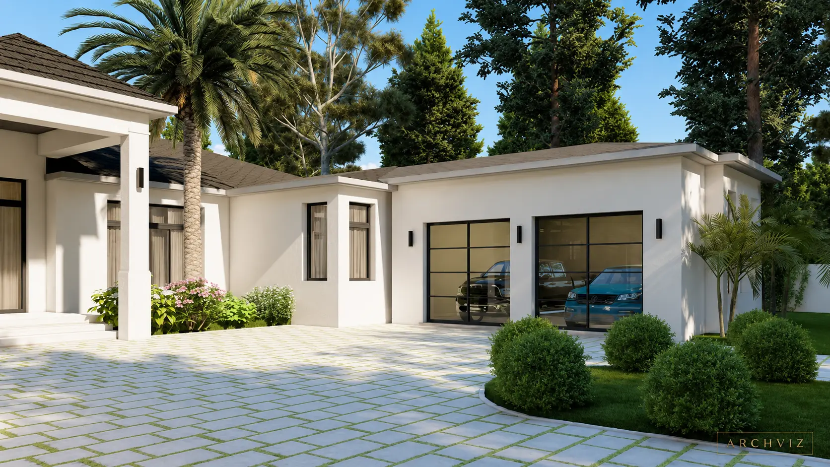 Exterior Car Parking View - Architecture Visualization visualization screenshot 1